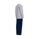 thumbnail image 5 of TOM TAILOR Pijama Hombre - Pijama, Algodón, Cuello de Pico, Logo, liso, largo Gris claro/azul oscuro L (Large), 5 of 5