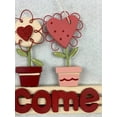 thumbnail image 3 of Valentine 3 Potted Heart Flowers Welcome Sign, 3 of 4