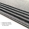 thumbnail image 3 of Playa Rug Custom Size Stripes Border Design Black&Gray Color Non-Slip Rubber Backing- 31 Inch WidexYour Choice of Length Runner Rug 28 Feet, 3 of 5