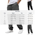 thumbnail image 3 of Mens Joggers Men's Solid Color Tight Waist Drawstring Casual Sports Multi Pocket Workwear Pants Gray 2Xl, 3 of 9