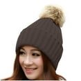 thumbnail image 4 of iHPH7 Knit Hat Winter Beanies for Men Winter Hats for Women Cold Weather Wool Hat Womens Beanie Hats Beanies Y2k Ski Hat Coffee One Size, 4 of 5