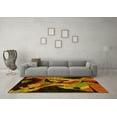 thumbnail image 3 of Ahgly Company Indoor Round Oriental Yellow Modern Area Rugs, 6' Round, 3 of 4