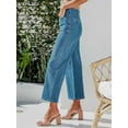 thumbnail image 5 of Womens Cropped Jeans with Button Fly and Pockets Durable Casual Everyday Wear Versatile Denim Pants Soft Fabric, 5 of 9
