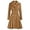 Camel, variant on Women's Elegant British Style Trench Coat Lapel Collar Double Breasted A Line Mid Long Jacket with Pockets