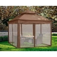 thumbnail image 2 of ABCCANOPY 11'x11' Gazebo Tent Outdoor Pop up Gazebo Canopy Shelter with Mosquito Netting, Brown,, 2 of 6