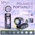 thumbnail image 3 of Volra Clearance Portable Handheld Fan with Ice Cooler, USB Rechargeable Small Turbo Fan with Cold Air, Foldable Personal Hand Held Fans with Flashlight for Travel/Camping/Outdoor, White, 3 of 10