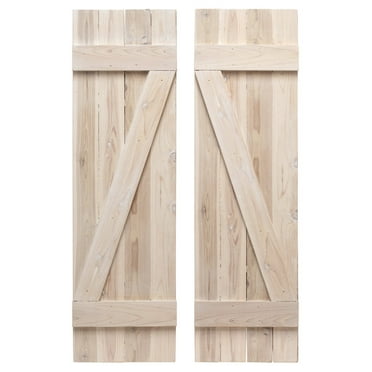 Z Board & Batten Exterior Shutters Pair
