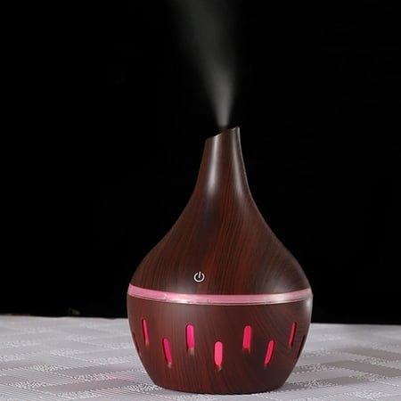 

Haykey Humidifiers For Bedroom 5V Wood Grain Household Humidifier Colorful Aromatherapy Machine Usb Humidifier