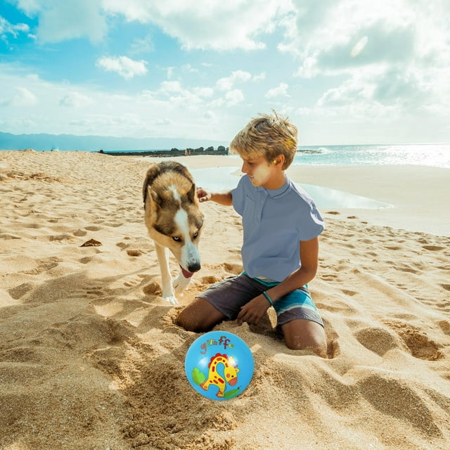 STRANDCHIC Kids Playground Ball 9 Inches PVC Toy for Kids Blue Durable Fun Outdoor Play with Creative Design