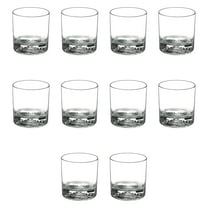 10 Old Fashioned Glasses Set, 9.5 oz. - Whiskey, Unique Spiral design - Clear
