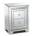 thumbnail image 2 of Modern Designs Mirrored Three Drawer Nightstand, 2 of 5