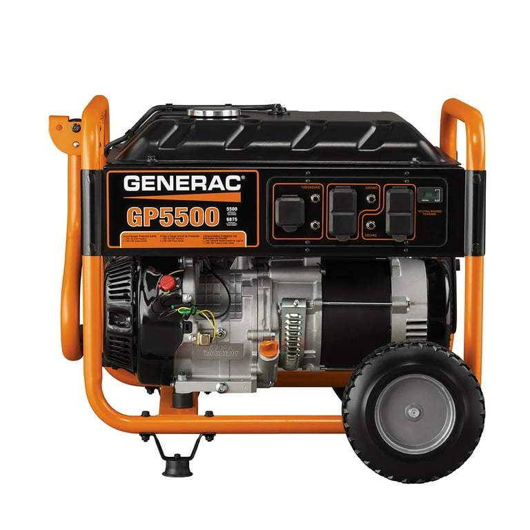 Generac 5939 - 5500-Watt Gasoline Powered Portable Generator, 49 State Generac 5939 - 5500-Watt Gasoline Powered Portable Generator, 49 State