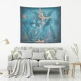 thumbnail image 5 of FREEAMG Dolphin and Mermaid Tapestry Aesthetic Tapestry Wall Hanging for Home Decor 90" x 60" Inches, 5 of 6