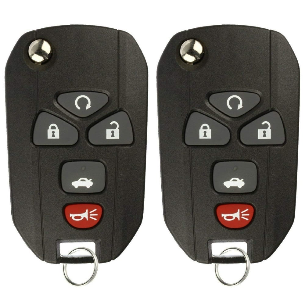 2 PACK KeylessOption Keyless Entry Flip Key Car Remote Fob Ignition key