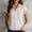 *Coffee, variant on ClodeEU Women's Striped Short Sleeve Button Down Shirt, Casual Collared V Neck Blouse Black,Women's Plus L