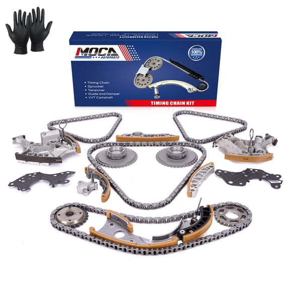 MOCA AUTOPARTS Timing Chain Kit Fit for 2005-2009 Audi A4 Quattro 3.2L & 2005-2009 Audi A6 Quattro 3.2L