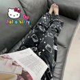 thumbnail image 4 of Sanrio-pantalones de pijama de Hello Kitty para el hogar, pantalón de terciopelo Coral, informal, cómodo, a la moda, Kawaii, dibujos animados, otoño e invierno, nuevo, 4 of 5