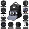 thumbnail image 3 of Diaper Bag Backpack, Novashion Multifunction 3 in 1 Waterproof Travel Back Pack, Baby Changing Bags with Changing Pad, Stroller Straps, Unisex, Black, 3 of 9