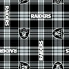 NFL Las Vegas Raiders 58" 100% Polyester Fleece Sports Logo Fabric By the Yard, Black and Gray