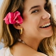 thumbnail image 2 of Everly Women's 30mm Yellow Plated Sterling Silver Twist Hoop Earrings, 2 of 7