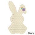 thumbnail image 3 of Big Dot of Happiness Hippity Hoppity - Shaped Fill-in Invitations - Easter Bunny Party Invitation Cards with Envelopes - Set of 12, 3 of 6