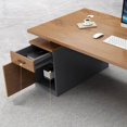 thumbnail image 4 of Bedroom Computer Drawers Desk Workbench Office Boss Simplicity Office Desk Table Secretaire Bureaux Meuble Home Furniture My Lux Decor Round, 4 of 14