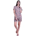 thumbnail image 2 of Moomaya Printed Tees Shorts Pajamas Set For Women Sleepwear Pjs For Girls, 2 of 6