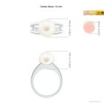 thumbnail image 5 of Angara Solitaire Freshwater Cultured Pearl Split Shank Ring in 14K White Gold for Women | June Birthstone Jewelry for Her, 5 of 8