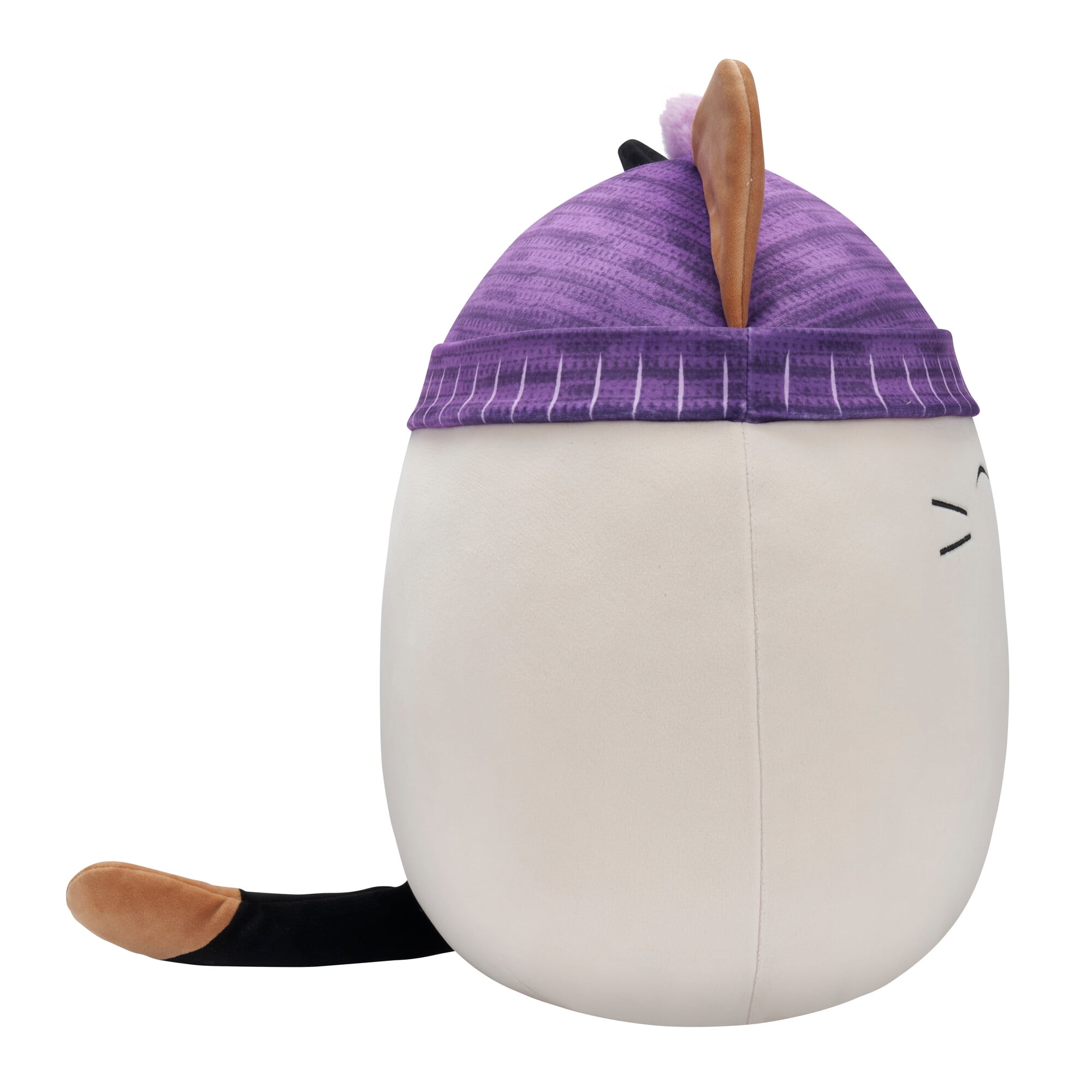 Squishmallows Original 14 inch Cam the Calico Cat with Purple Hat - Child's Ultra Soft Plush Toy