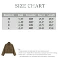 thumbnail image 2 of Women's Fashion Loose Zipper Stand Collar Suede Jacket Casual Long Sleeve Outerwear Coat for Fall and Winter Season,Coffee,S, 2 of 3