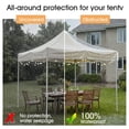 thumbnail image 3 of Topchances 10x10ft Garden Gazebo Rain Protection, Gazebo Canopy Top Waterproof Transparent PVC Cover ONLY, 3 of 16