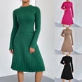 thumbnail image 2 of Falda acampanada de color sólido europeo y americano, suéter de punto de otoño e invierno, traje, falda delgada, falda de dos piezas, 2 of 3