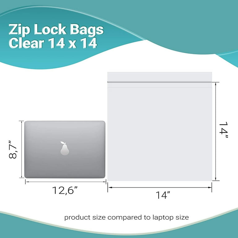 Sliding Zip Top Bags 14 x 10 100 pack 3SZ1410