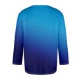 thumbnail image 4 of S-5X Mens Big & Tall T Shirts Plus Size 3/4 Sleeve Crewneck T-Shirts Casual Pullover Gradient Printed Comfort Going Out Loungewear Tees Tops, 4 of 4