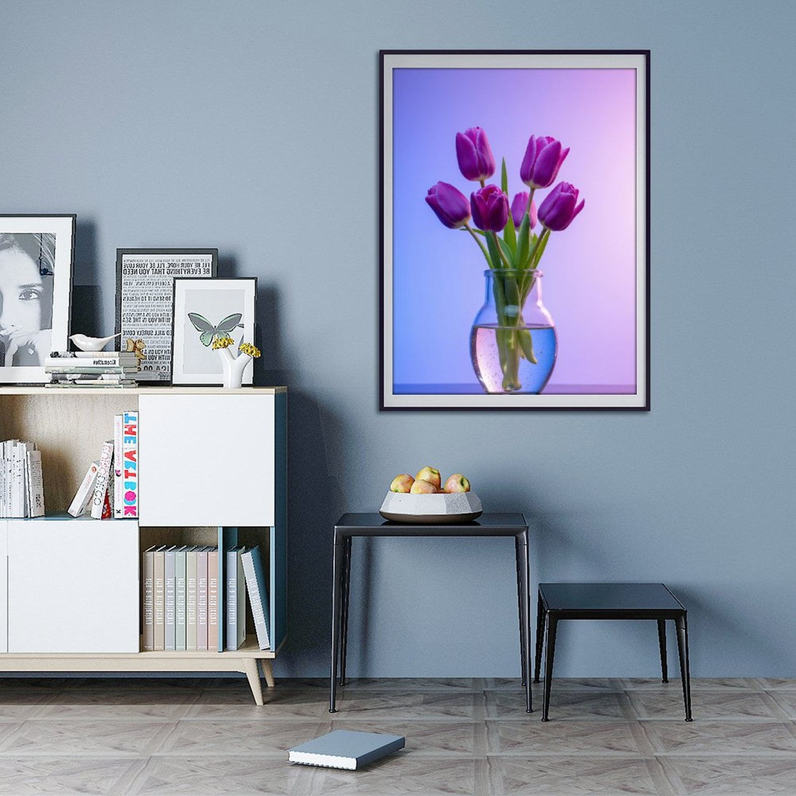 Diamond Art Kits for Adults - 5d Purple Tulips Glass Vase Arrangement Diamond Painting for Adults, Diamond Art for Adults Beginners, Diamond Painting Kits for Adults for Home Wall Decor