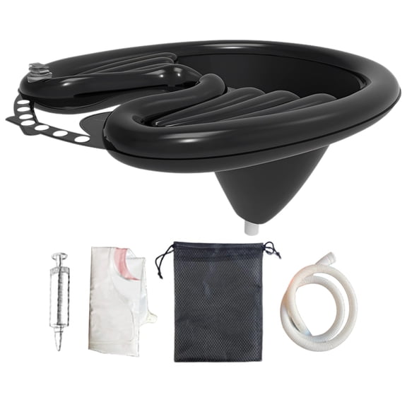 Inflatable Hair Washing Basin for Bedridden, PVC Portable Shampoo Basin with Drain Hose, Pump, Repair Patch, Mesh Pouch, Home Hair Care for Elderly, Pregnant Women