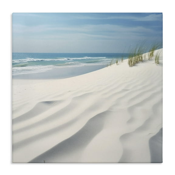 Stupell Industries Seabreeze Windy Dunes Landscape Photography Gallery Wrapped Canvas Art Print Wall Art, 17 x 17