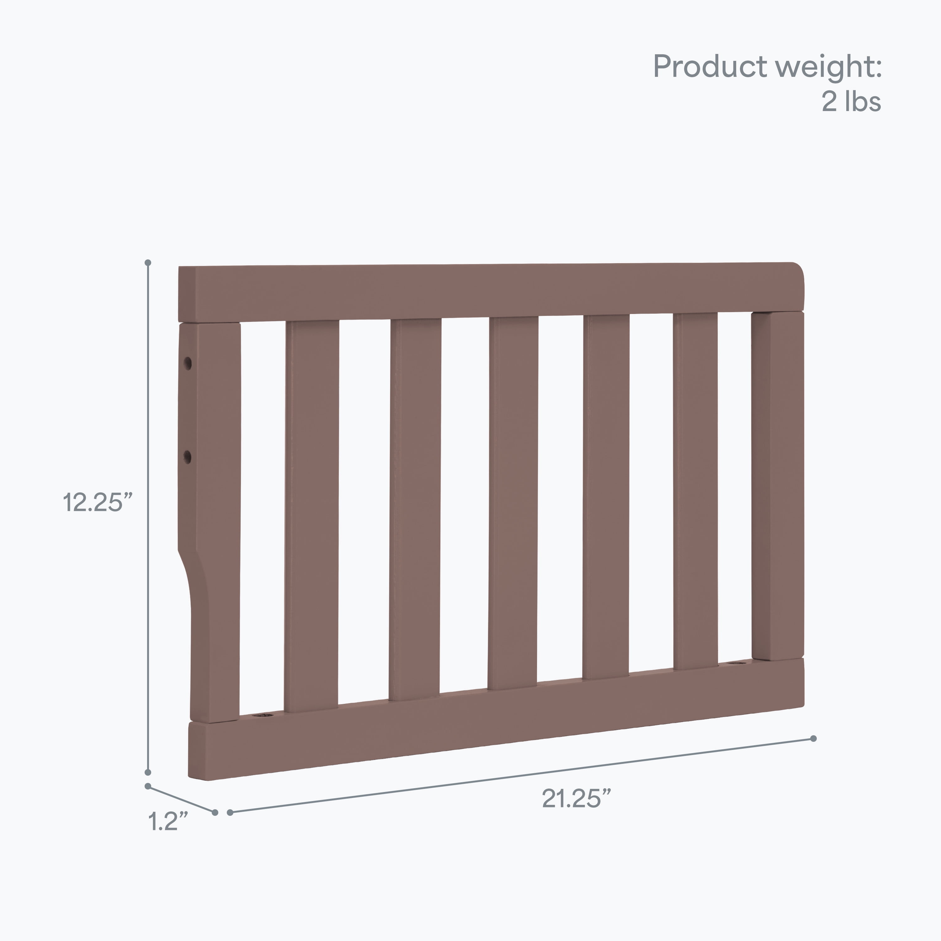 Dream On Me Convertible Crib Toddler Guard Rail in Bam, Converts Cribs to Toddler Beds