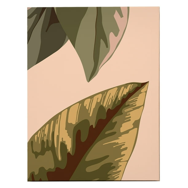 Hojas enmarcadas Pinturas Lienzo Colgante Fotografías Plantas Paisajes Arte de pared Estilo abstracto Pósteres Decoración moderna 2 piezas Inevent HA011164-00