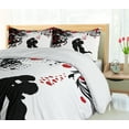 thumbnail image 5 of Ambesonne Kiss Duvet Cover Sets, Lovers near Abstract Tree, 2-King, Charcoal Grey Vermilion, 5 of 7