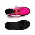 thumbnail image 4 of Allegra K Bottines de Combat à Lacets Plateforme Bout Rond pour Femmes Rose Vif 7.5, 4 of 7