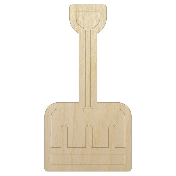 Snow Shovel Wood Shape Unfinished Piece Cutout Craft DIY Projects - 6.25 Inch Size - 1/8 Inch Thick