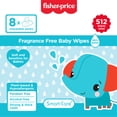 thumbnail image 2 of Fisher-Price Plant-Based Baby Wipes, Fragrance-Free, 8 Flip-Top Packs, 512 Count, 2 of 10