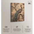thumbnail image 2 of French Decor Peacock Canvas Retro Japanese Art Prints by Art Remedy, Gallery Wrapped, 24" x 36", 2 of 7