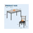 thumbnail image 3 of Bingirl Home Dining Table Set For 4 Wood Kitchen Table With 4 Upholstered Chairs Kitchen Table Chairs Set Of 4 W/Collision Angle For Small Space Dining Room Apartment, 3 of 6