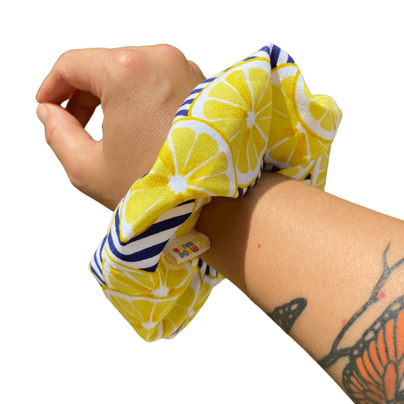 Lemon Fruit Summer fun Scrunchie Hair Tie Ponytail Gift