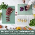 thumbnail image 7 of COOK WITH COLOR 3-Piece Extra Large Cutting Board Set with Rubber Borders, Sage, 7 of 7