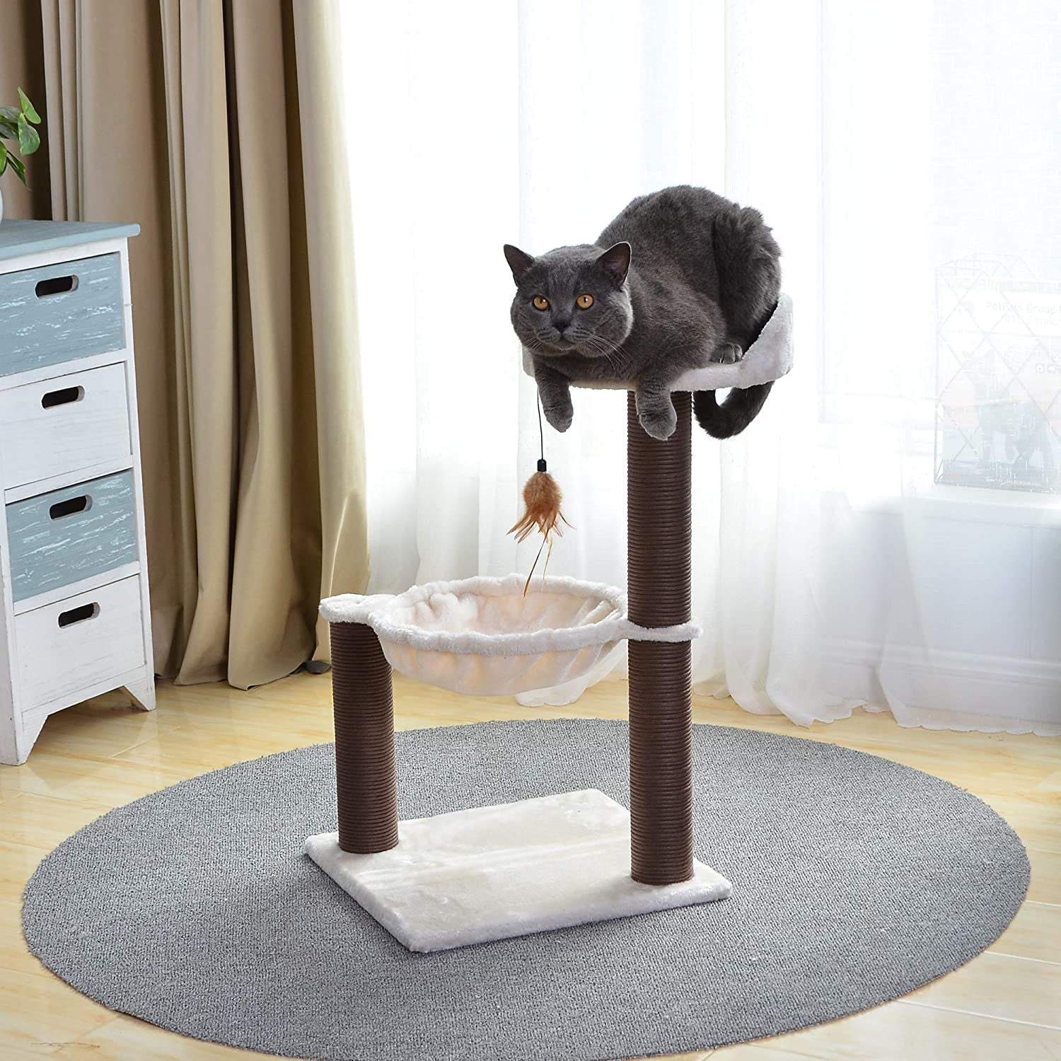 Style Cat Tower With Hammock Kitty Tower With Hammock For Playful