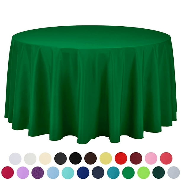 108 inch Round Solid Polyester Tablecloth for Wedding Restaurant Party