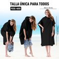 thumbnail image 3 of Bonbell Poncho Microfibra Natacion, Bata para Natacion Secado R&aacute;pido y C&oacute;modo, Bata de Ba&ntilde;o con Capucha, Poncho de Toalla para Cambiarse para Mujeres y Hombres en Play, 3 of 7